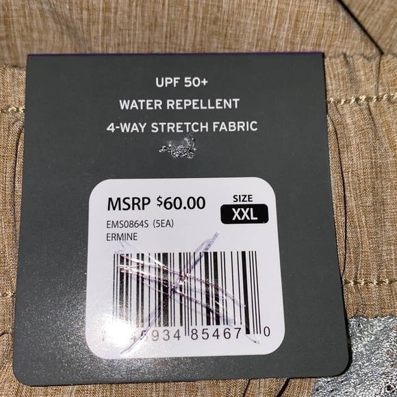 Eddie Bauer Men Short Water Resistance Stretch Woven Tech XXL Gorpcore UPF50 NEW - Picture 9 of 9